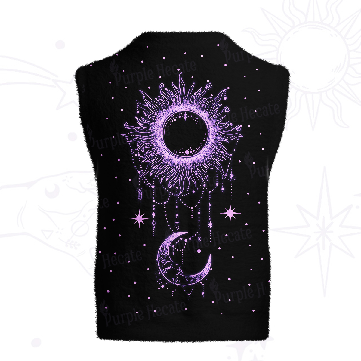 Purplehecate Radiance Of Sun And Moon Ugly Sweater Vest