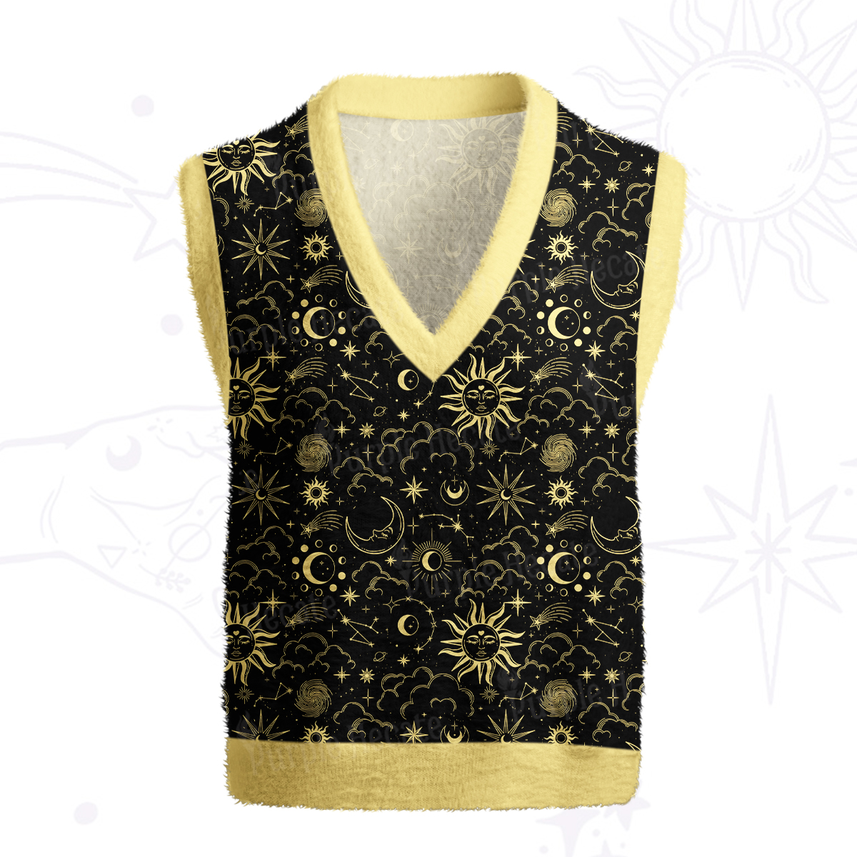 Purplehecate Mysterious Star & Moon Ugly Sweater Vest