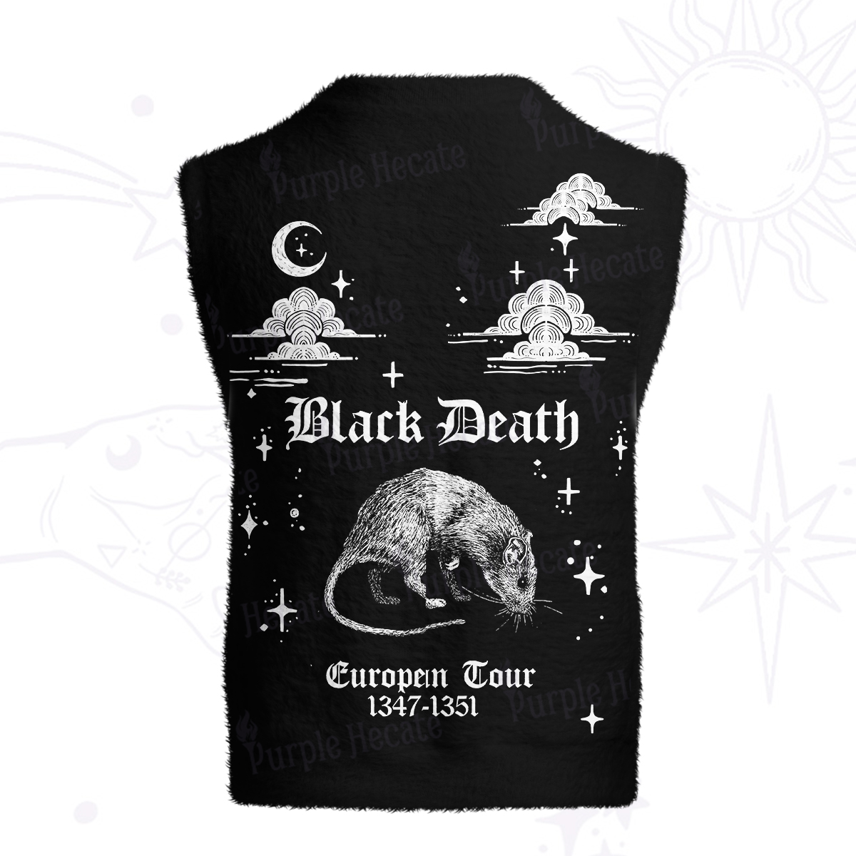 Purplehecate Black Death European Tour Ugly Sweater Vest