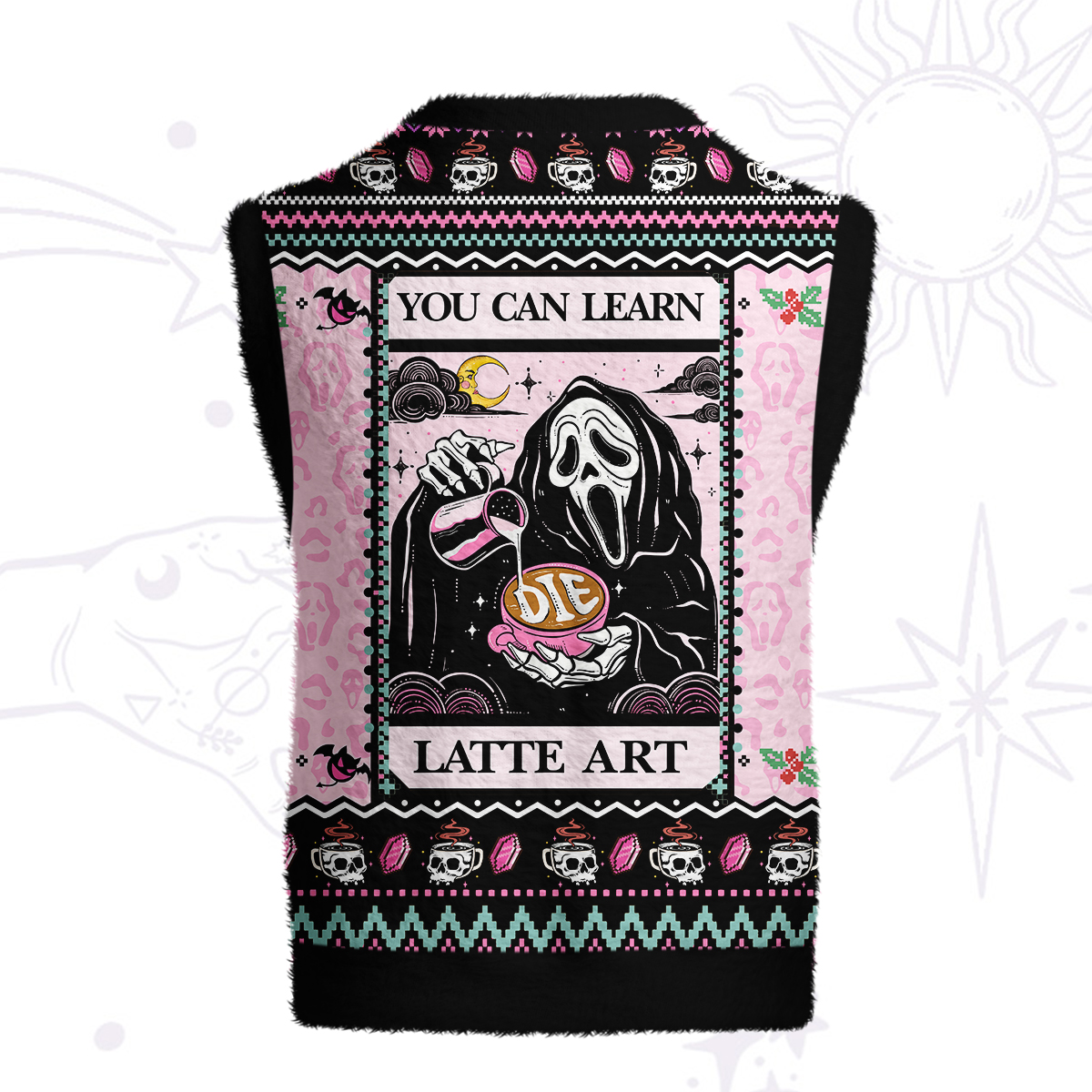 Purplehecate The You Can Learn Latte Art Ugly Sweater Vest