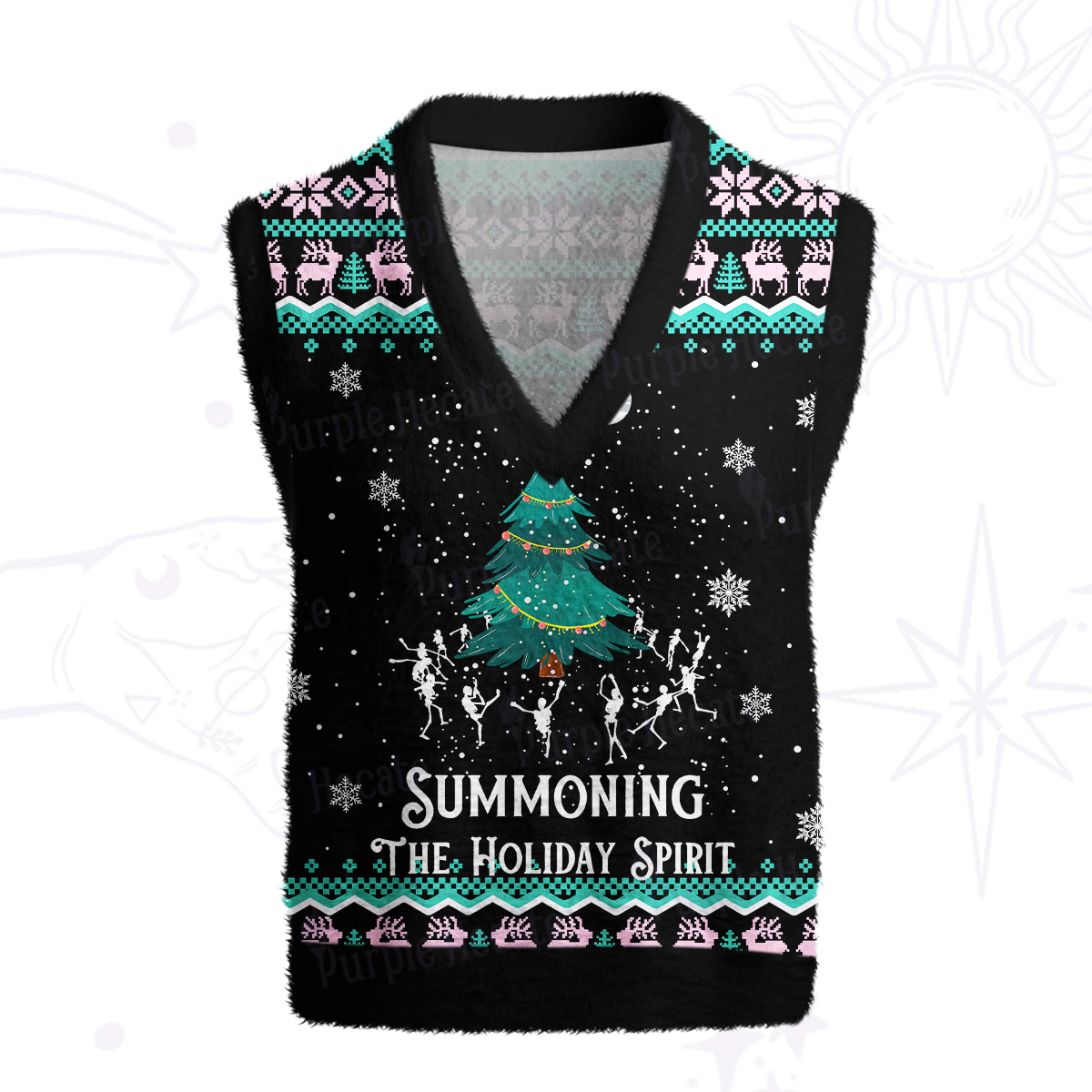 Purplehecate Christmas The Holiday Spirit Ugly Sweater Vest