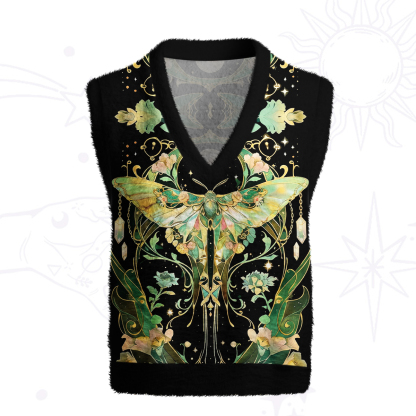 Purplehecate Moon Moth Rave Ugly Sweater Vest