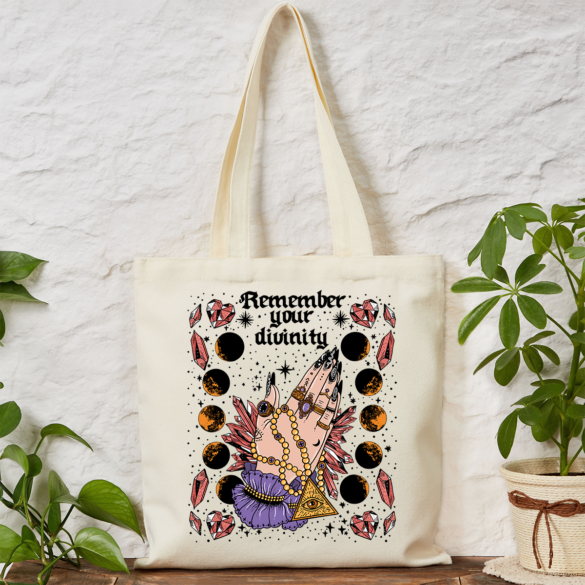 Purplehecate Remember Your Divinity Tote Bag