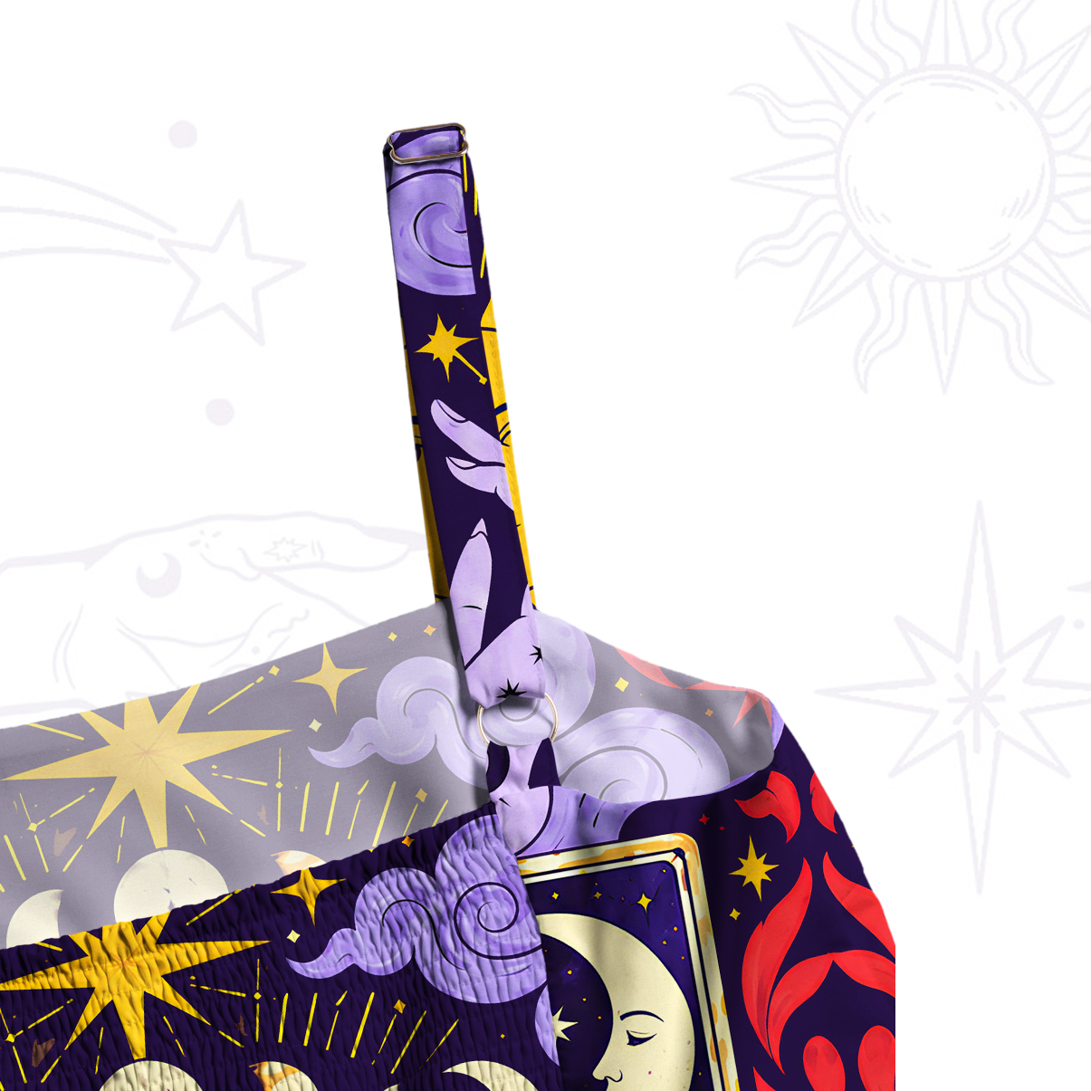 Purplehecate Celestial Tarot Astrology Wide Straps Maxi Dress