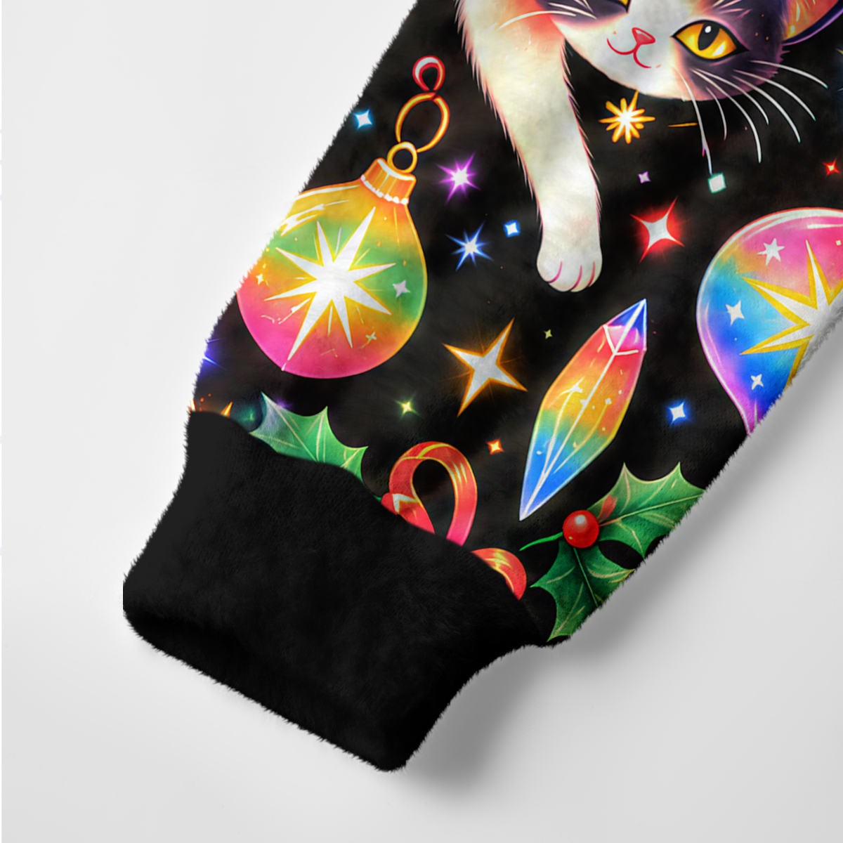 Purplehecate Rainbow Starlight Wizard Cat Holiday Ugly Cardigan Sweaters