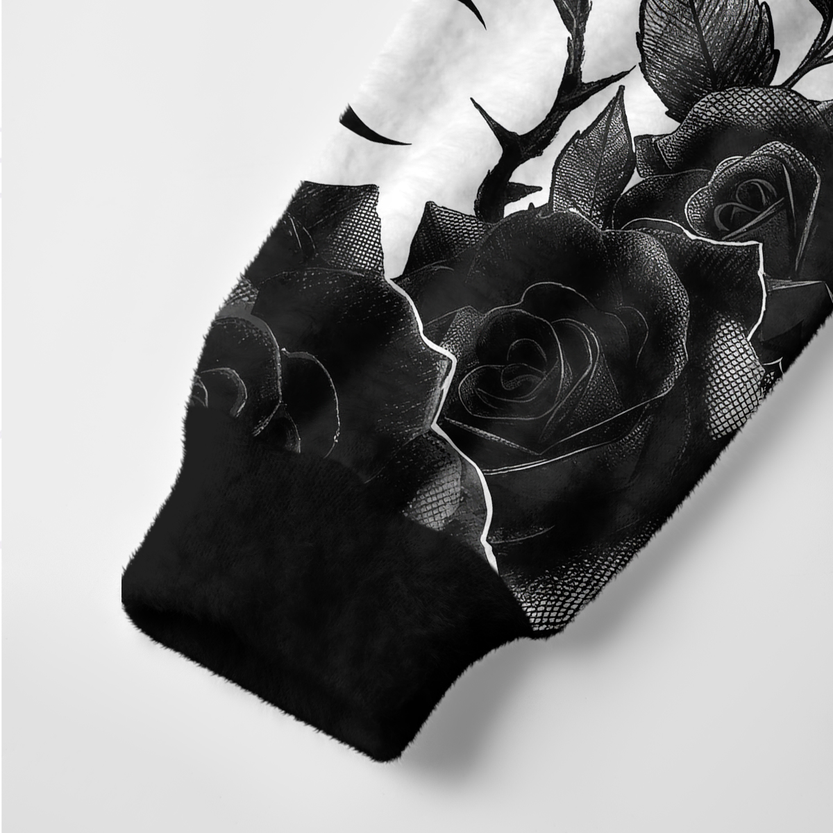 Purplehecate Gothic Black Cat & Rose Graveyard Ugly Cardigan Sweaters