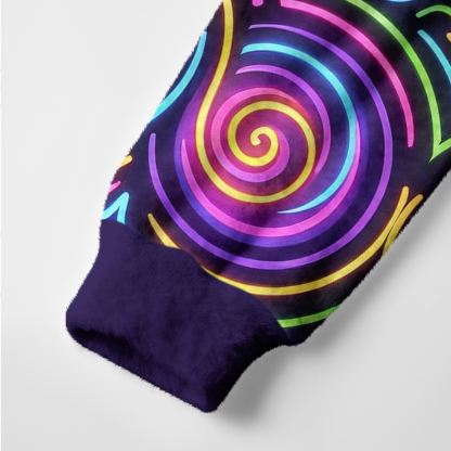 Purplehecate Psychedelic Rainbow Scream Cat Ugly Cardigan Sweaters