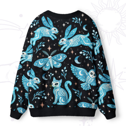 Purplehecate Mystic Midnight Creatures Ugly Cardigan Sweaters