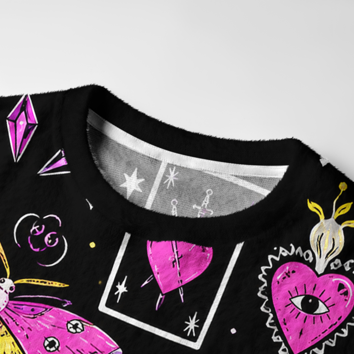 Purplehecate Witchy Night Magic Fuzzy Ugly Sweatshirt