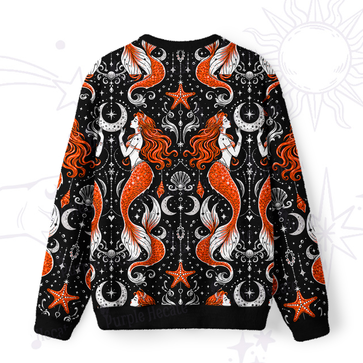 Purplehecate Occult Sea Witch Mermaid Fuzzy Ugly Sweatshirt