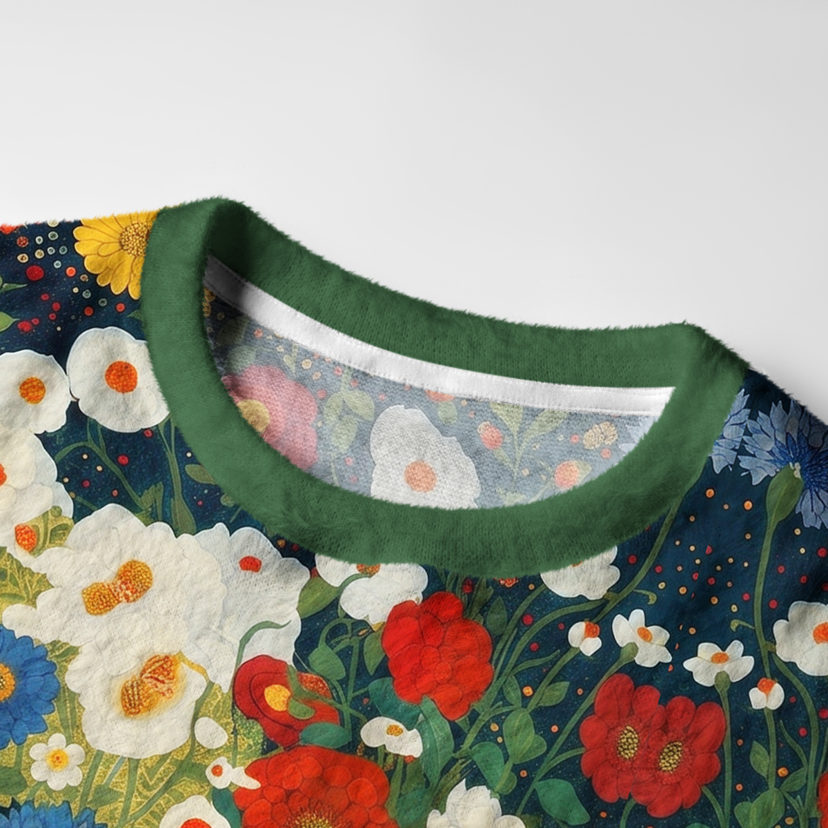 Purplehecate Vintage The Cat in Bloom Fuzzy Ugly Sweatshirt