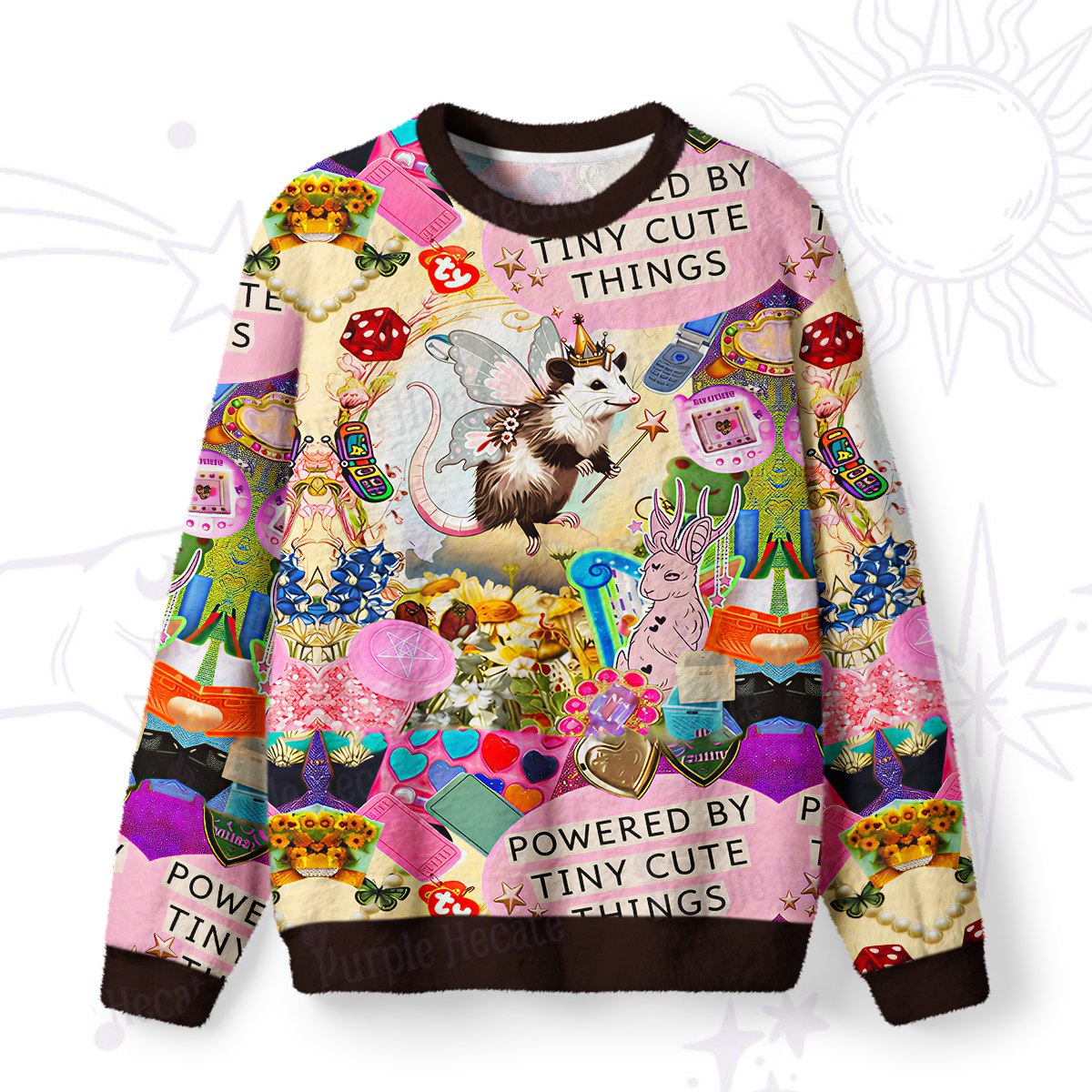 Purplehecate The Opossum Queen's Hoard Fuzzy Ugly Sweatshirt