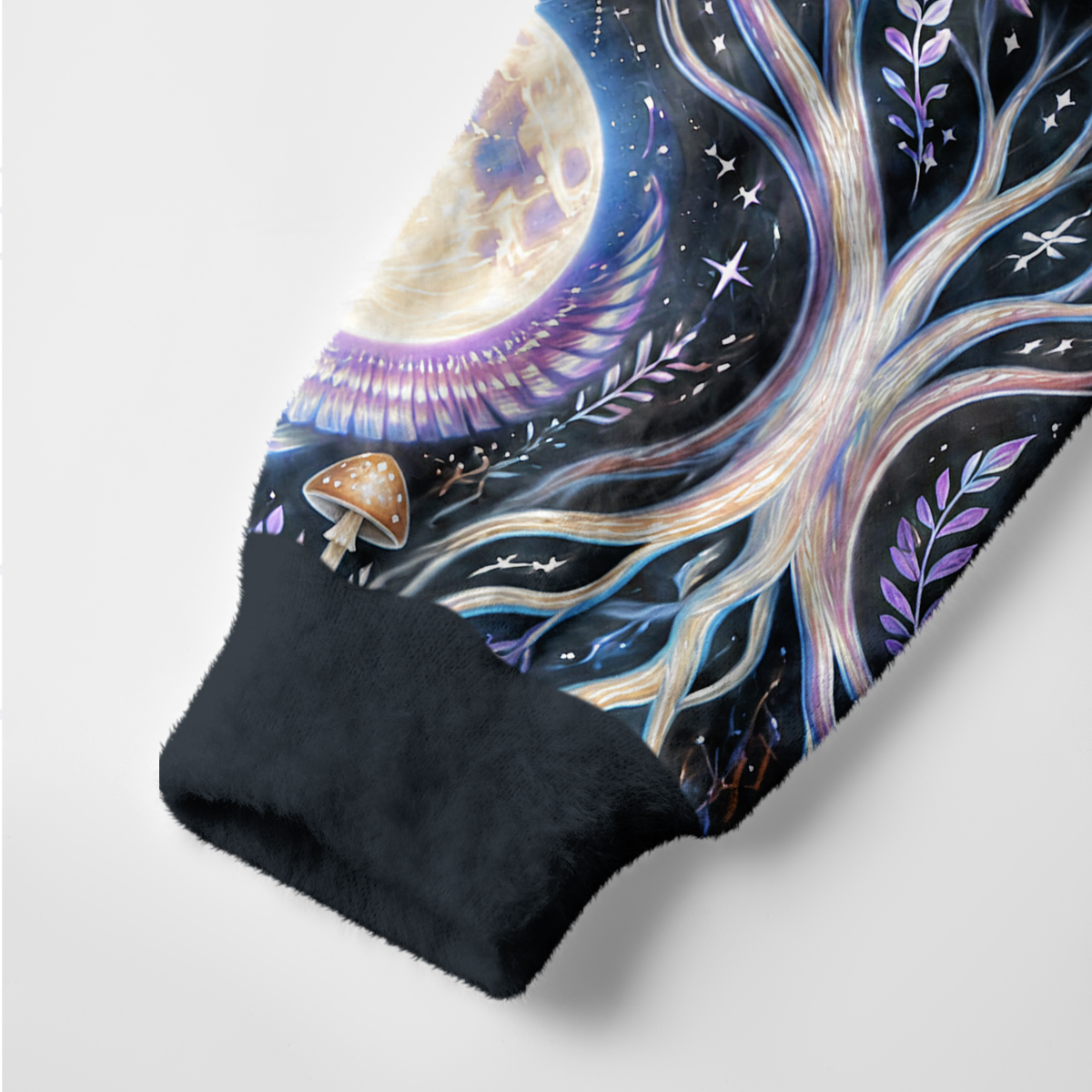 Purplehecate Starry Moon Forest Owl Ugly Cardigan Sweaters
