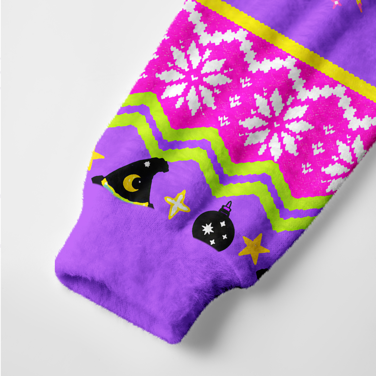 Purplehecate Magic Rainbow Magician Raccoon Ugly Cardigan Sweaters
