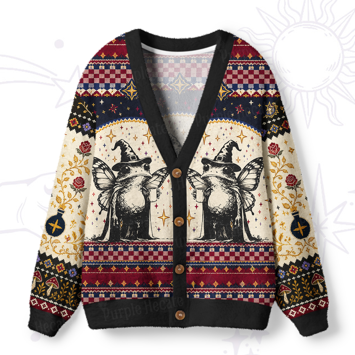 Purplehecate I Have to Say Weird Stuff Or I'll Die Ugly Cardigan Sweaters