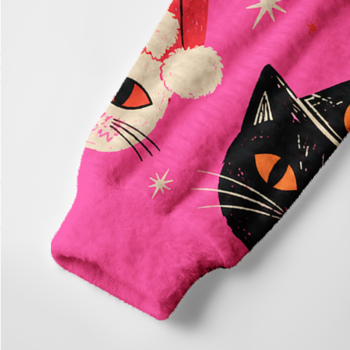 Purplehecate Witchy Christmas Cats Ugly Cardigan Sweaters
