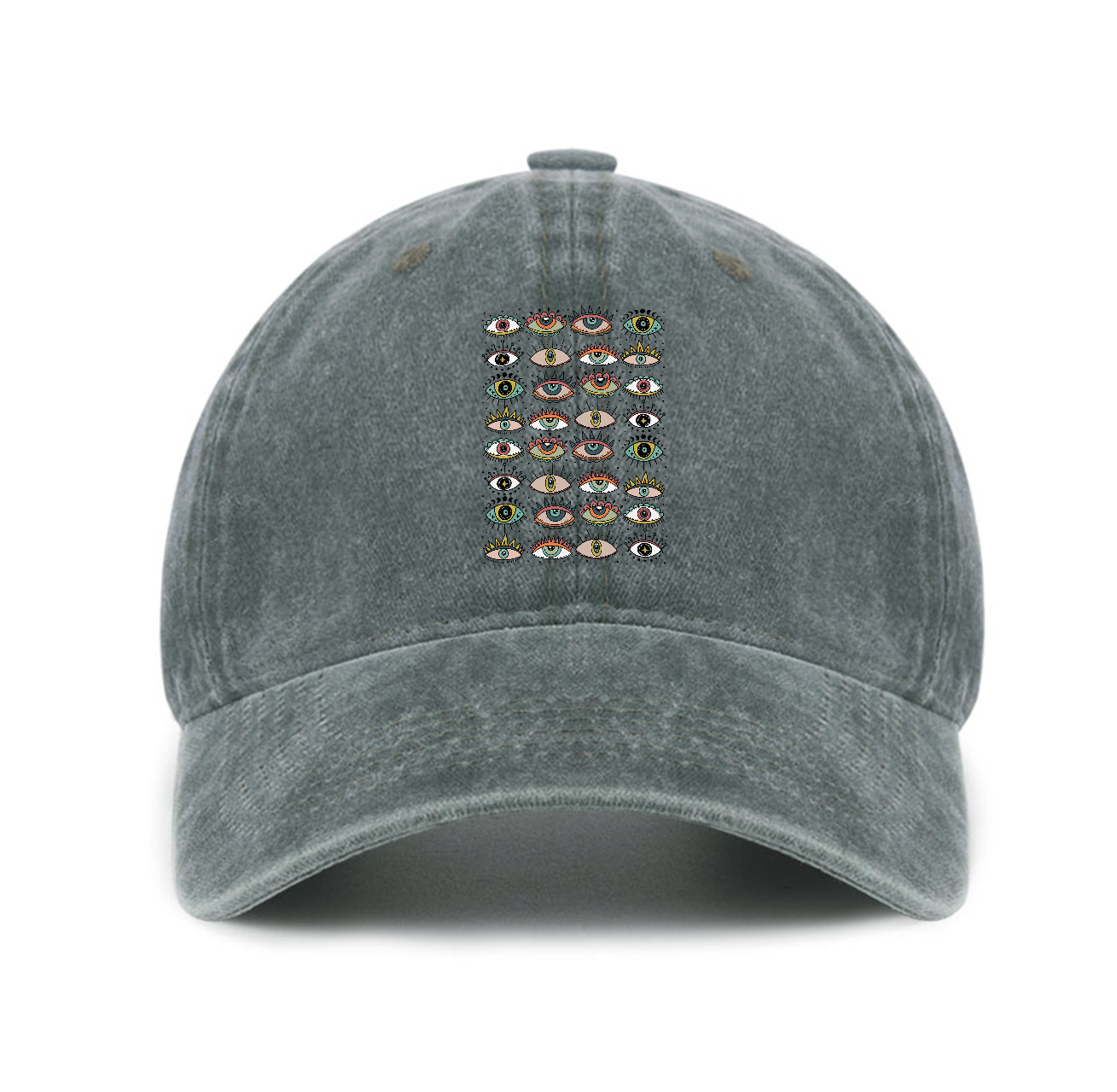 Purplehecate Evil Eye Pattern Baseball Cap