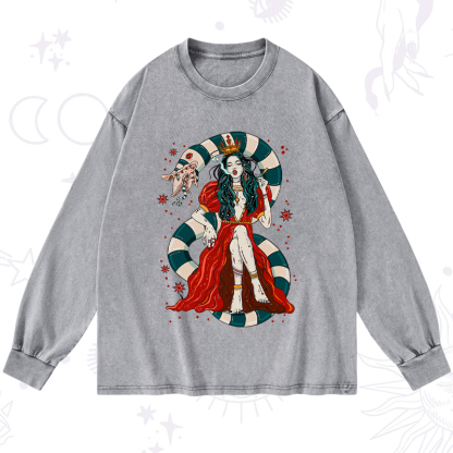 Purplehecate Queen of the Sandworms Washed Long Sleeve Shirt