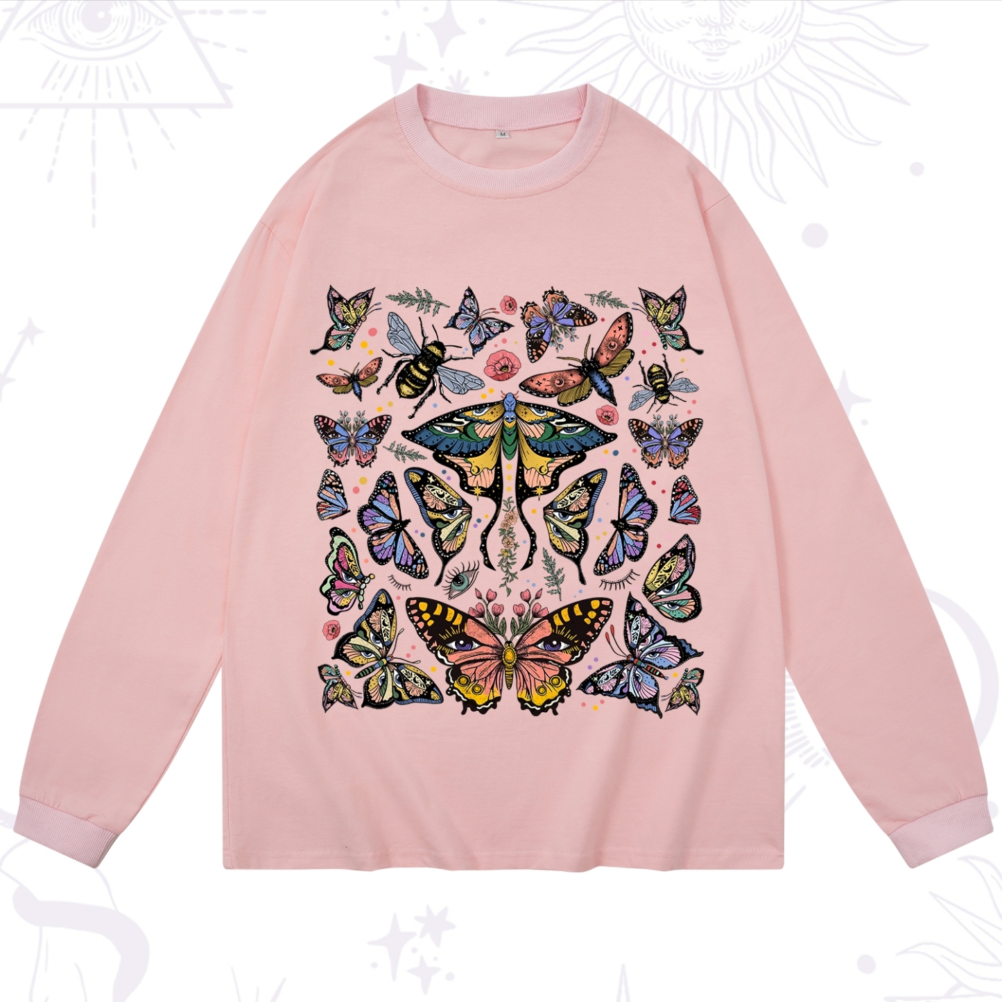 Purplehecate Mystical Butterfly & Moth Long Sleeve T-Shirt