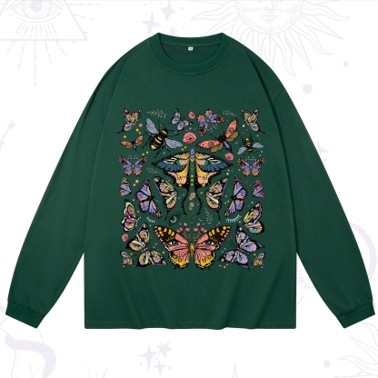 Purplehecate Mystical Butterfly & Moth Long Sleeve T-Shirt