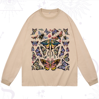 Purplehecate Mystical Butterfly & Moth Long Sleeve T-Shirt