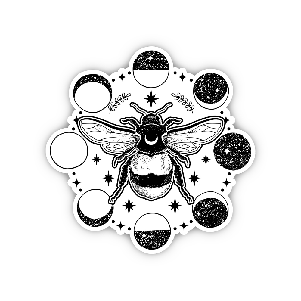 Purplehecate Moon Bee Sticker