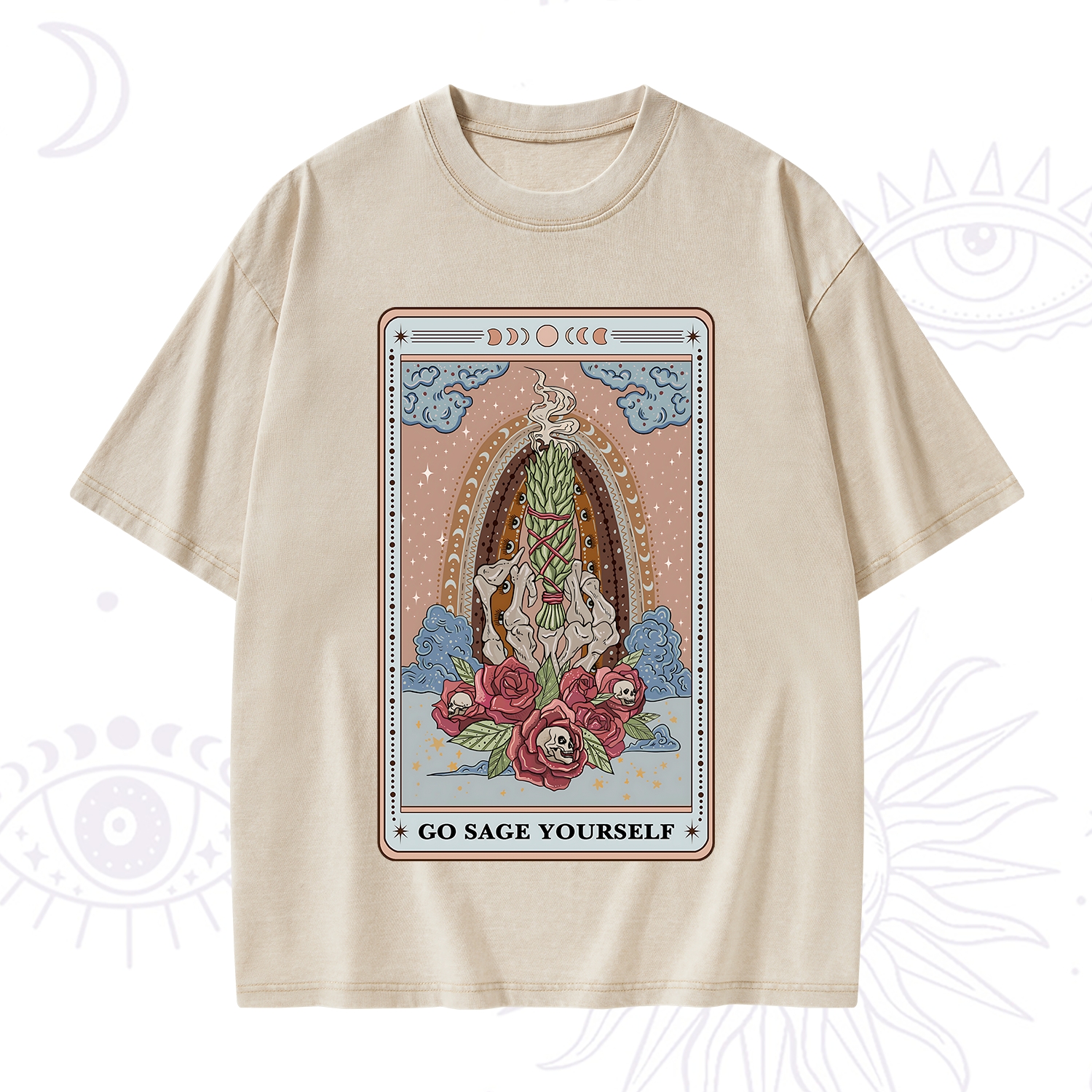 Purplehecate The Go Sage Yourself Tarot Washed T-Shirt