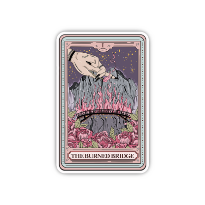 Purplehecate The Burned Bridge Tarot Sticker