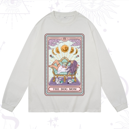 Purplehecate The Dog Mom Tarot Card Long Sleeve T-Shirt