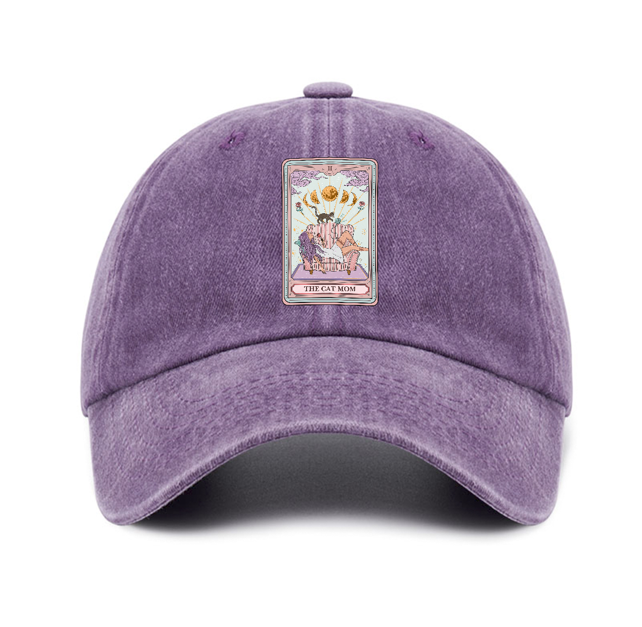 Purplehecate The Cat Mom Tarot Baseball Cap