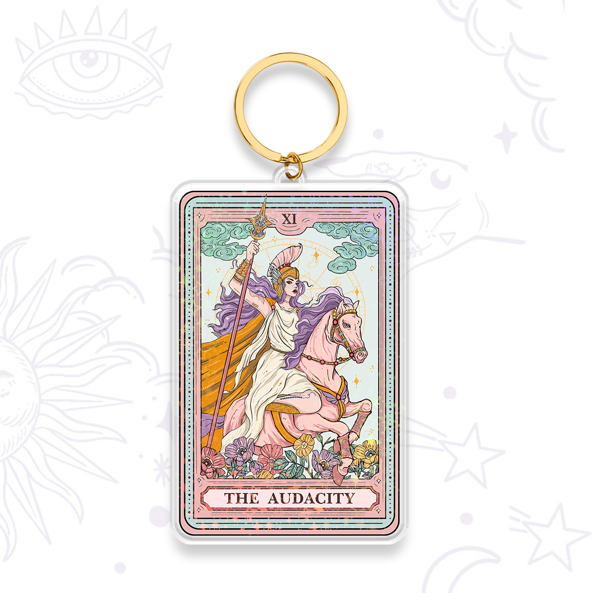 Magic Purplehecate The Audacity Tarot Card Keychain