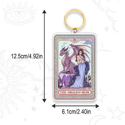 Purplehecate The Dragon Tarot Keychain