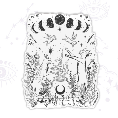 Purplehecate Celestial Cat Magnet