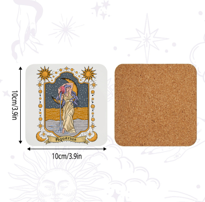 Purplehecate Aquarius Zodia Coaster