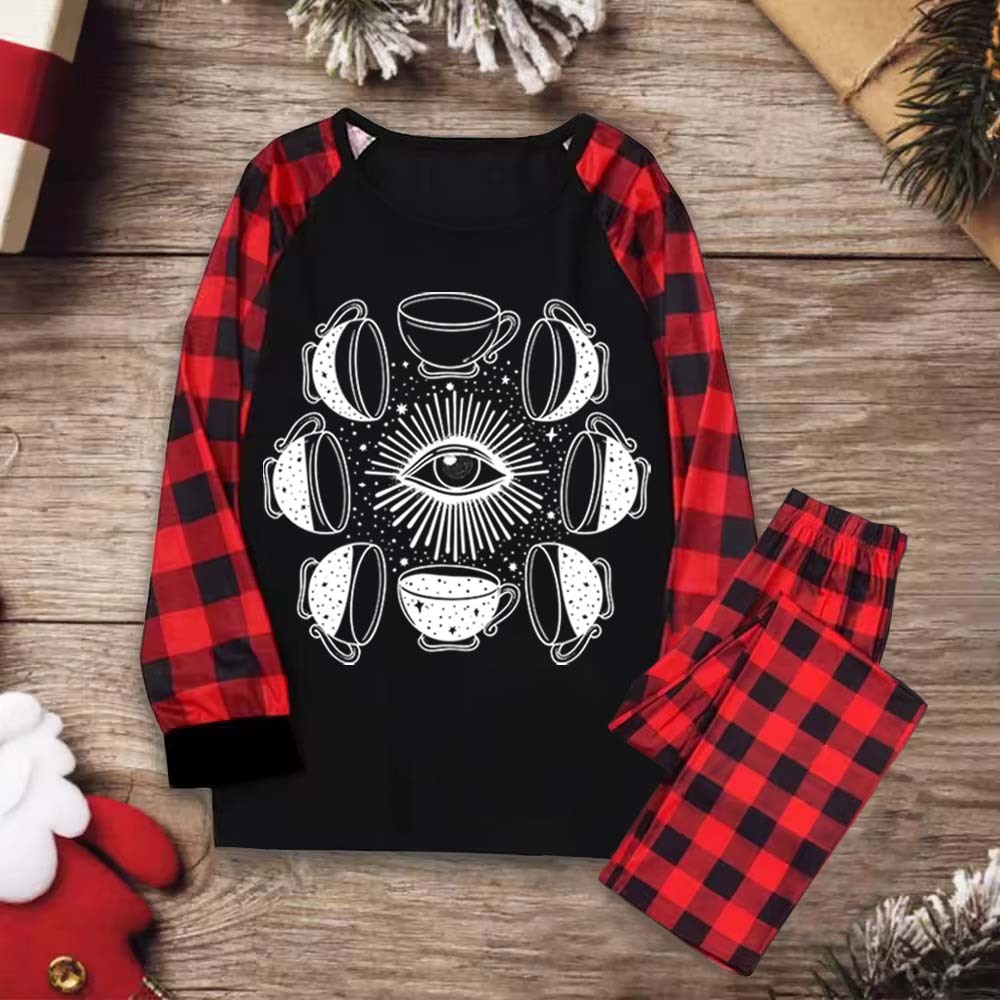 Purplehecate Moon Phase Coffee Christmas Pajamas