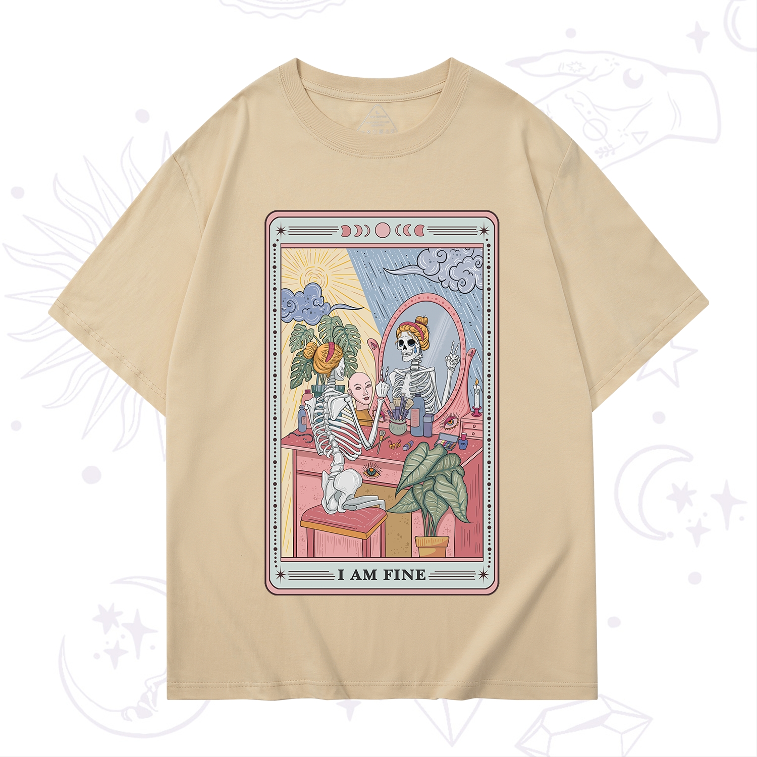 Purplehecate I Am Fine Tarot Card T-Shirt