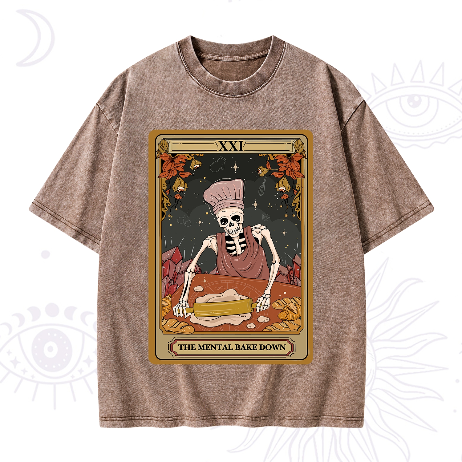 Purplehecate The Mental Bake Down Tarot Washed T-Shirt