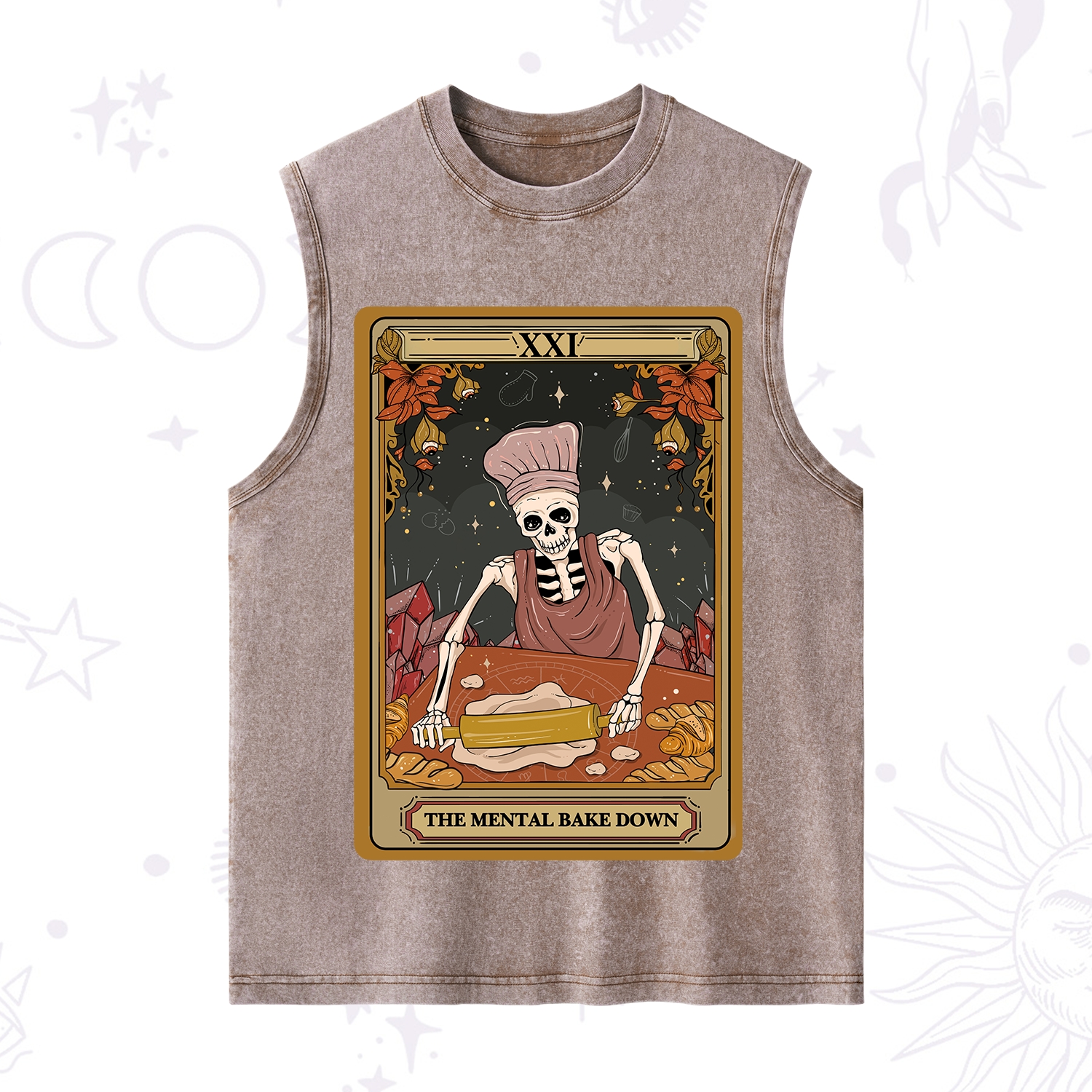 Purplehecate The Mental Bake Down Tarot Washed Tank