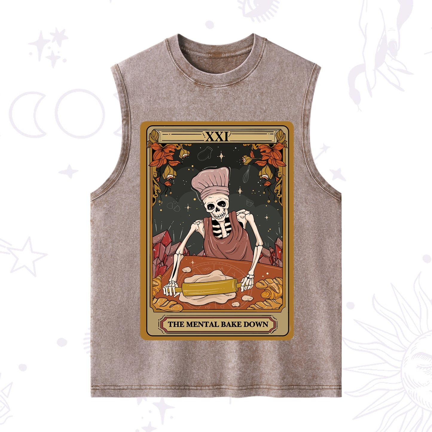 Purplehecate The Mental Bake Down Tarot Washed Tank