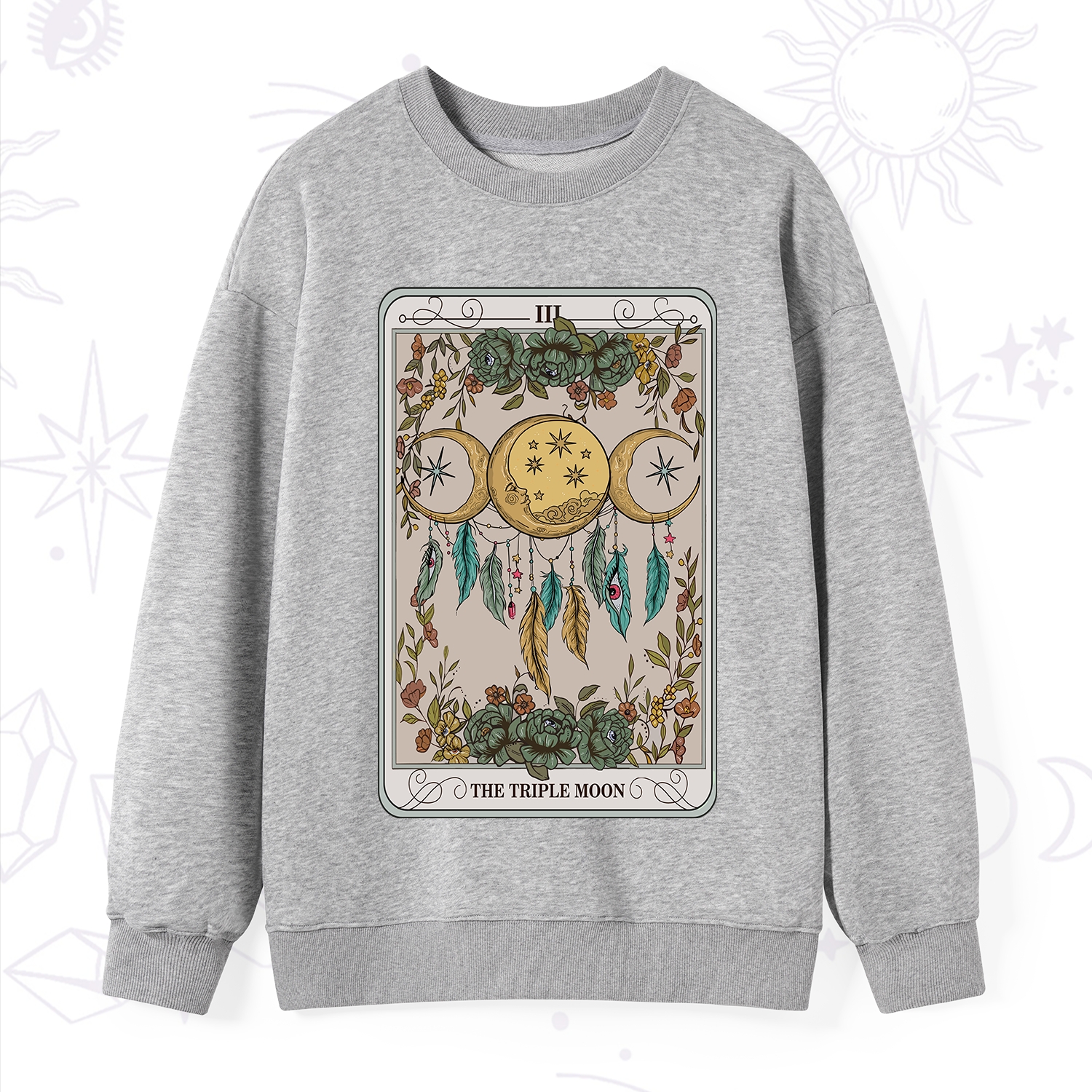 Purplehecate The Triple Moon Tarot Card Sweatshirt