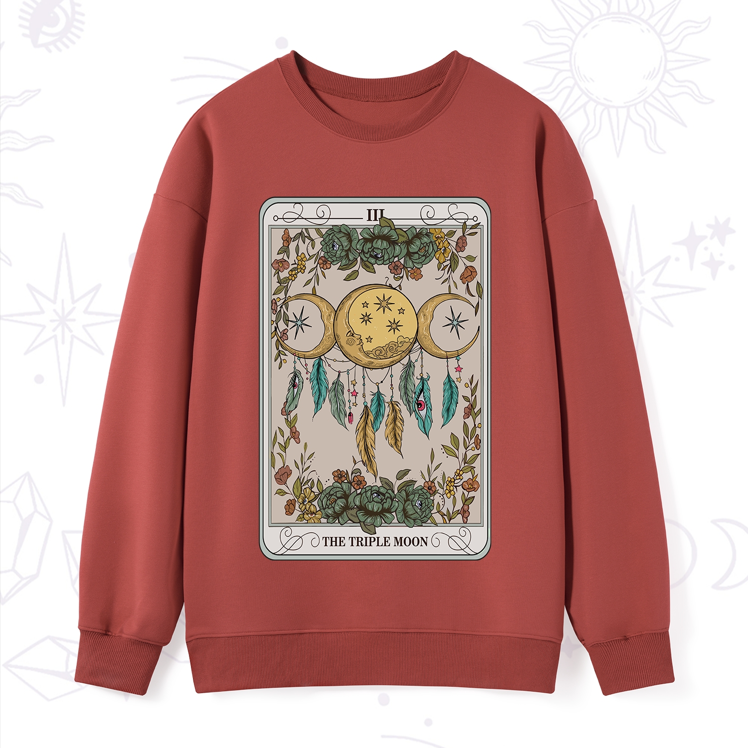 Purplehecate The Triple Moon Tarot Card Sweatshirt
