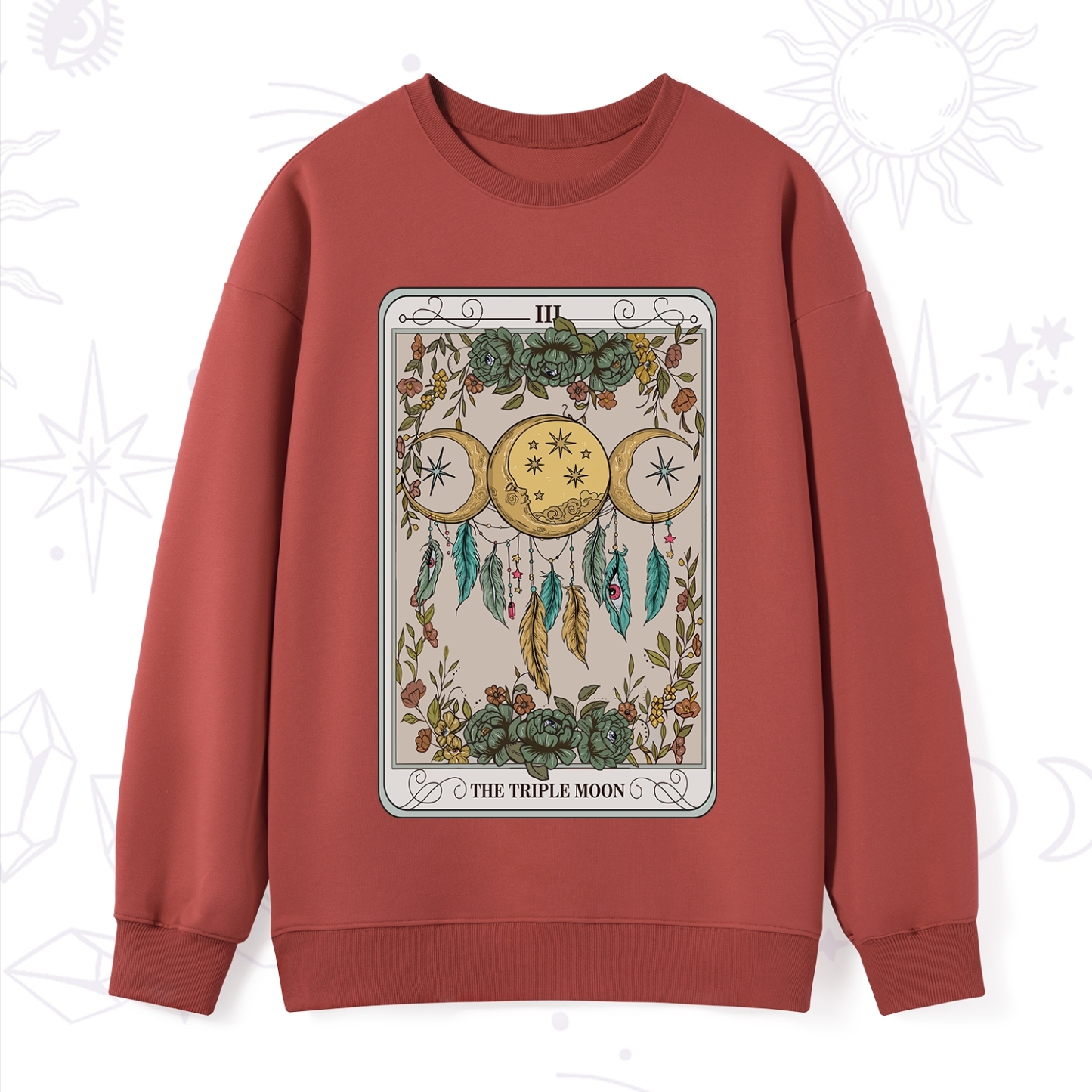 Purplehecate The Triple Moon Tarot Card Sweatshirt