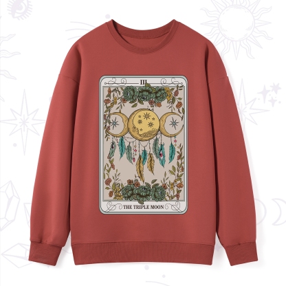 Purplehecate The Triple Moon Tarot Card Sweatshirt