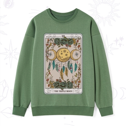 Purplehecate The Triple Moon Tarot Card Sweatshirt