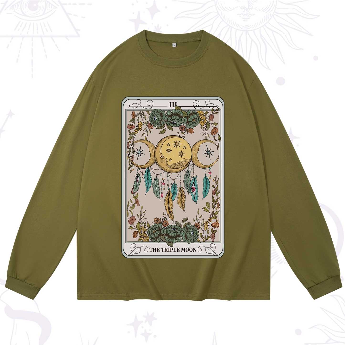 Purplehecate The Triple Moon Tarot Card Long Sleeve T-Shirt