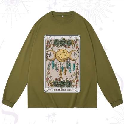 Purplehecate The Triple Moon Tarot Card Long Sleeve T-Shirt