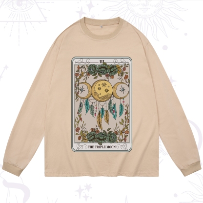 Purplehecate The Triple Moon Tarot Card Long Sleeve T-Shirt