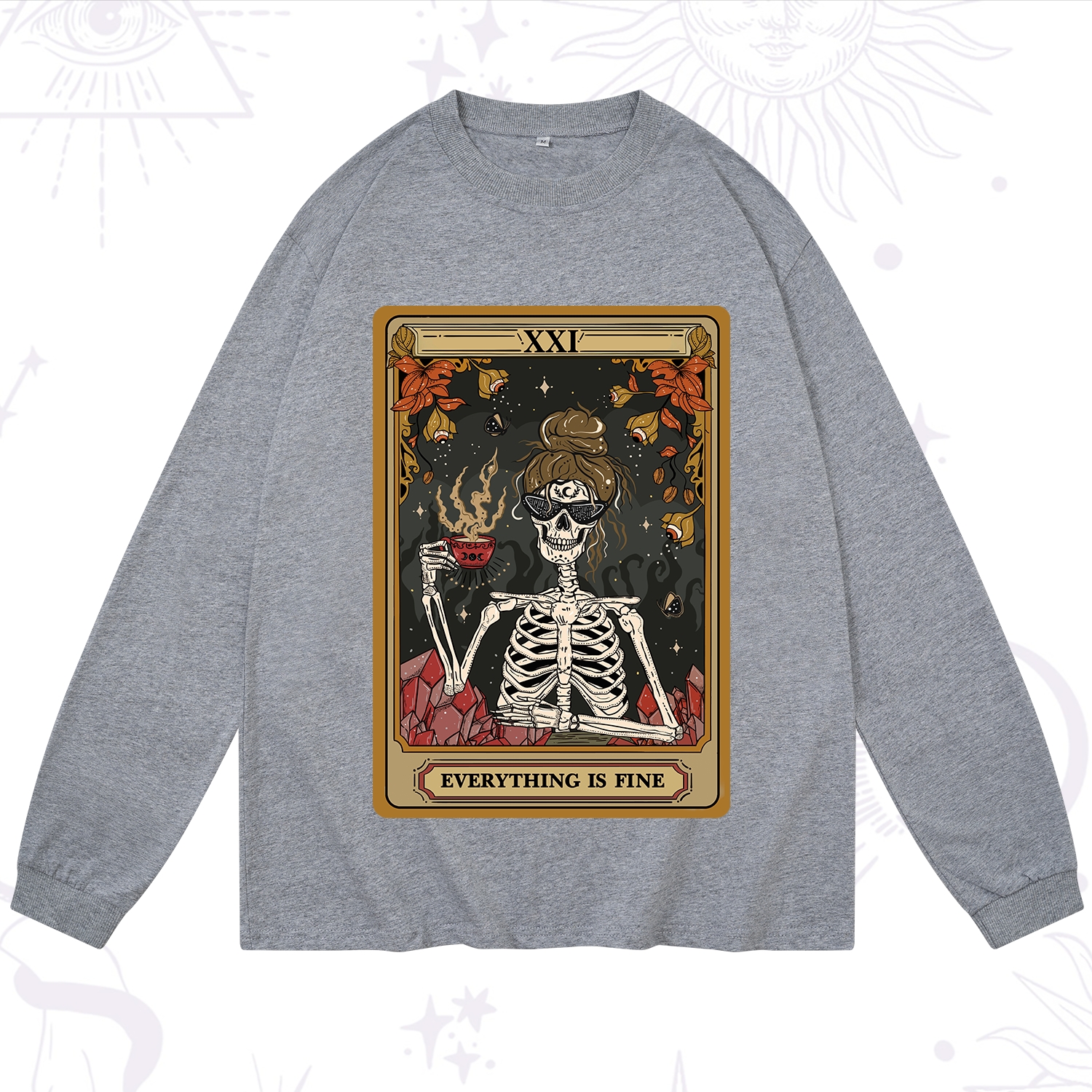 Purplehecate The Everything Fine Tarot Long Sleeve T-Shirt