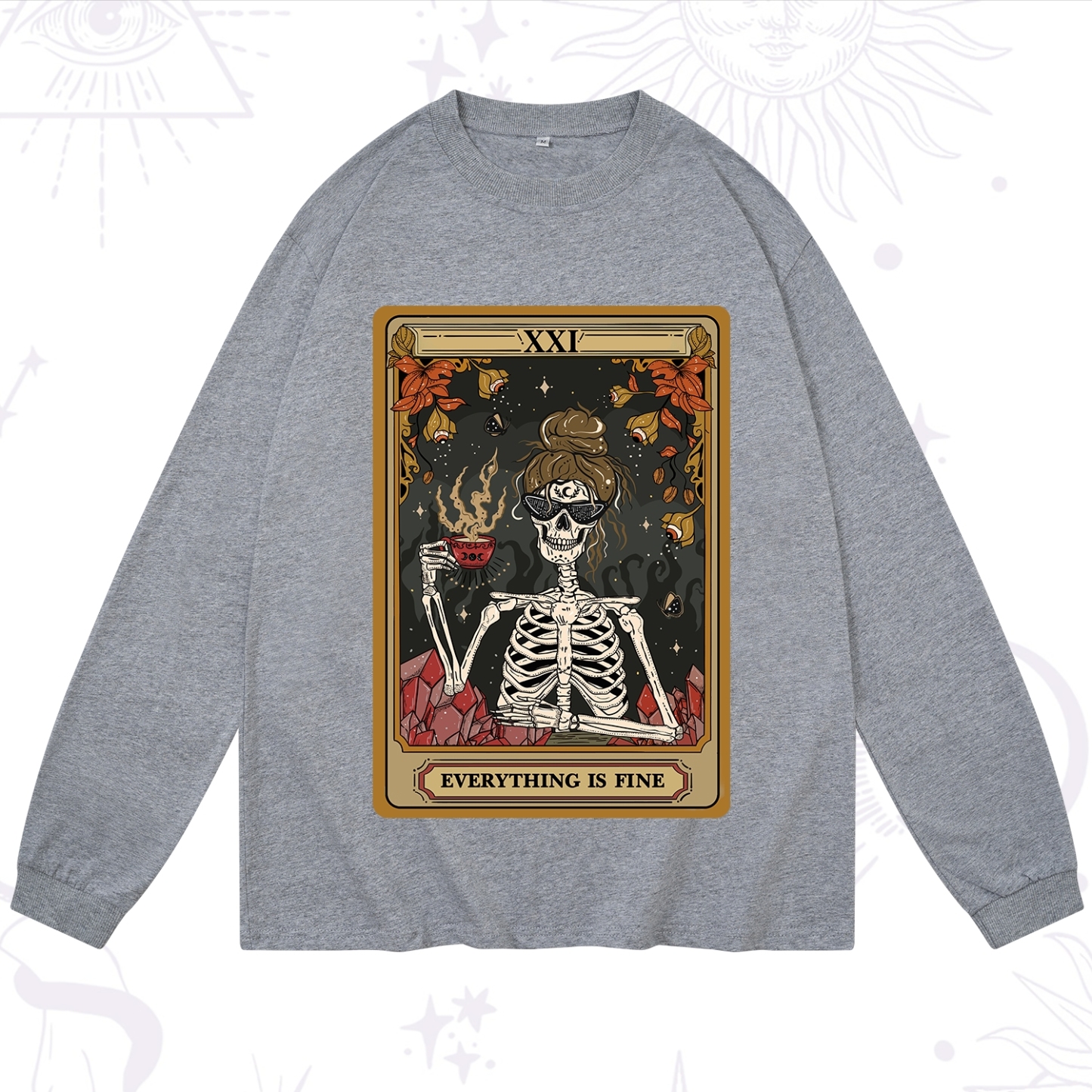 Purplehecate The Everything Fine Tarot Long Sleeve T-Shirt
