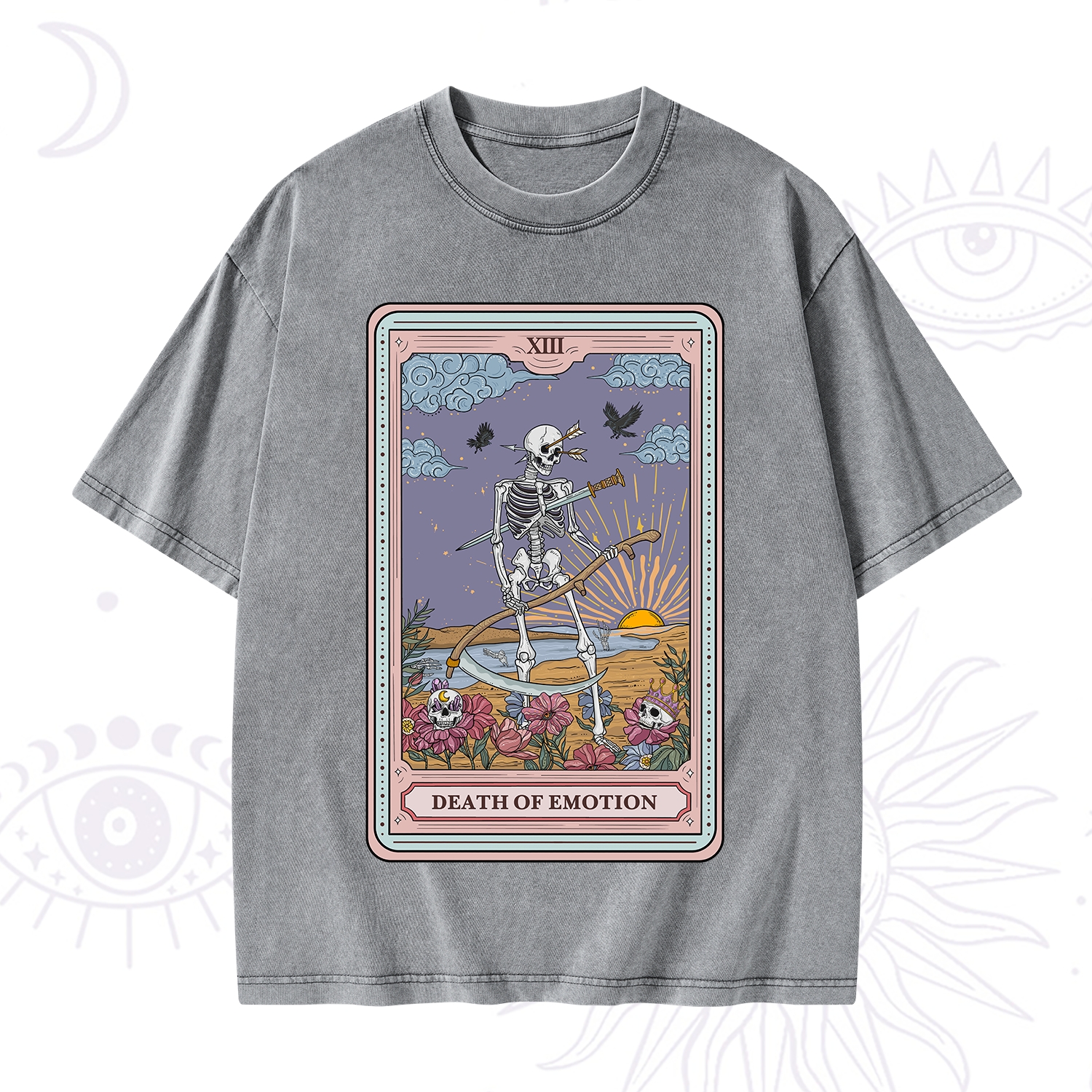 Purplehecate The Death Of Emotion Tarot Washed T-Shirt